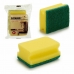 Schuurspons Geel Groen Synthetische vezel 4 x 9 x 6,5 cm (96 Stuks)