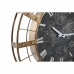 Стенен часовник DKD Home Decor 60 x 6,5 x 78 cm Кристал Сребрист Черен Златен Желязо (2 броя)