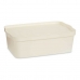 Boîte de rangement avec couvercle Crème Plastique 14 L 29,5 x 14,3 x 45 cm