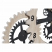 Orologio da Parete DKD Home Decor Naturale Nero MDF Ingranaggi (70 x 4 x 45 cm)