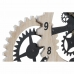 Wall Clock DKD Home Decor Black Natural MDF Wood Gears 70 x 4 x 45 cm