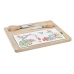 Juustolautanen DKD Home Decor Bambu Kivitavara 24,5 x 20 x 1,2 cm (4 osaa)