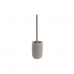 Toilet Brush DKD Home Decor 10 x 10 x 37 cm Grey Cement Stainless steel