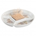 Set za Predjelo DKD Home Decor 23,5 x 23,5 x 7 cm Naturaalne Punane Mitmevärviline Keraamika Cottage Majad