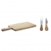 Schneidebrett-Set DKD Home Decor 2 Messer Edelstahl Akazienholz 34 x 16 x 3,2 cm (2 Stück) (3 pcs)