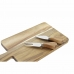 Schneidebrett-Set DKD Home Decor 2 Messer Edelstahl Akazienholz 34 x 16 x 3,2 cm (2 Stück) (3 pcs)