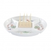 Pladanj za aperitive DKD Home Decor Pisana Prirodno Bambus Gres Keramika Tropsko 23,5 x 23,5 x 7 cm