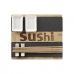 Sada na sushi DKD Home Decor Černý Přírodní Bambus Tabule Orientální 25 x 22 x 3 cm