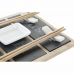 Conjunto de sushi DKD Home Decor Bambu Ardósia Preto Natural Oriental 25 x 19 x 3 cm