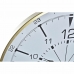 Nástěnné hodiny DKD Home Decor Sklo Zlatá Kov Bílý Kompas (60 x 3 x 60 cm)