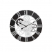 Reloj de Pared DKD Home Decor Blanco Negro Hierro Madera MDF Engranajes 60 x 4 x 60 cm