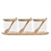 Δοχείο για Ζάχαρη DKD Home Decor Διαφανές Φυσικό Bamboo 8,5 cm 29 x 10 x 10 cm Βασικό (12 Μονάδες)