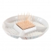 Podnos na aperitivy DKD Home Decor 23,5 x 23,5 x 3 cm Vícebarevný Kamenina