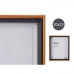 Cornice Portafoto Nero Marrone 22 x 27 x 3 cm Cristallo Legno MDF