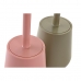 Toilet Brush DKD Home Decor Green Pink polystyrene 12 x 12 x 34,5 cm (2 Units)