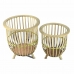 Σετ ζαρντινιέρων DKD Home Decor Φυσικό Ανοιχτό καφέ Bamboo 35 x 35 x 37 cm