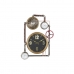 Orologio da Parete DKD Home Decor Valvole Cristallo Dorato Ferro (50,5 x 12 x 73 cm)