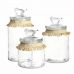 3 Tube DKD Home Decor 11 x 11 x 22 cm Kristal Prirodno Providan