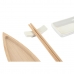 Sushi-sæt DKD Home Decor 8 x 5 x 2 cm Keramik Natur Hvid Orientalsk