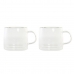 Комплект чаши за кафе части DKD Home Decor Прозрачен Кристал Боросиликатно Стъкло 260 ml