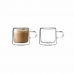 Комплект чаши за кафе части DKD Home Decor Прозрачен Кристал Боросиликатно Стъкло 260 ml