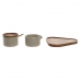 Sockerströare DKD Home Decor 19,5 x 18,5 x 7 cm Beige Brun Gummiträ 4 Delar