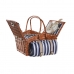 Korb DKD Home Decor Picnic Braun Marineblau korb 42 x 30 x 20 cm