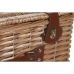 Cestino DKD Home Decor Picnic Naturale Azzurro vimini (48 x 32 x 22 cm)