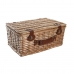 Cestino DKD Home Decor Picnic Naturale Azzurro vimini (48 x 32 x 22 cm)