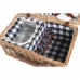 Cestino DKD Home Decor Picnic Naturale Azzurro vimini (48 x 32 x 22 cm)