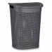 Laundry Basket Anthracite Plastic 60 L 43,5 x 57,5 x 34 cm (6 Units)