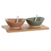 Set za Aperitiv DKD Home Decor 29 x 15,5 x 1,5 cm Porcelan Pisana Bambus skandinavski