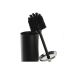 Toilet Brush DKD Home Decor 10 x 10 x 38,4 cm Silver Black Metal Stainless steel