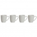 Ensemble de 4 mugs DKD Home Decor Blanc Porcelaine 330 ml 12 x 10 x 9 cm