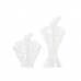 Set olio e aceto DKD Home Decor 200 ml 19,5 x 10 x 23,5 cm Metallo Trasparente 2 Unità Vetro Borosilicato