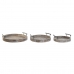 Sett med brett DKD Home Decor Hvit Svart Naturell Metall Treverk av mangotre 46 x 46 x 10 cm