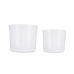 Set de pots Ø 22 cm Ø 27 cm 2 Pièces Blanc Argile