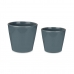 Conjunto de Vasos 2 Peças Ø 22 cm Ø 28 cm Antracite Argila