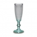 Champagne glass Vivalto PR05720ZD/BHA6 Transparent Turquoise Glass 185 ml Points (6 Units)