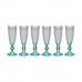 Champagne glass Vivalto PR05720ZD/BHA6 Transparent Turquoise Glass 185 ml Points (6 Units)