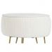 Poggiapiedi DKD Home Decor 34,5 x 34,5 x 48 cm Metallo Bianco Moderno