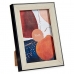 Photo frame Black 12,6 x 2 x 17,6 cm Brown Plastic Glass (1 uds) (12,6 x 2 x 17,6 cm)