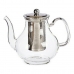 Konvice na čaj Classic Velký Sklo Transparentní Ocel (1100 ml)