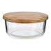 Lunchlåda Transparent Bambu Borosilikatglas 17 x 7 x 17 cm