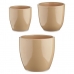 Grytesett  Beige Leire (3 Deler) (22,5 x 18,5 x 22,5 cm)