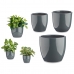 Conjunto de Vasos Antracite Argila