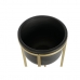 Conjunto de vasos DKD Home Decor 28,5 x 28,5 x 65,5 cm 28 x 28 x 65 cm Preto Dourado Metal