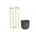 Conjunto de vasos DKD Home Decor 28,5 x 28,5 x 65,5 cm 28 x 28 x 65 cm Preto Dourado Metal