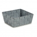 Korb Geflochten 18 x 8 x 21 cm Grau Stoff