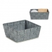 Korb Geflochten 18 x 8 x 21 cm Grau Stoff